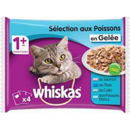 WHISKAS SACHET POISSON 4X100G