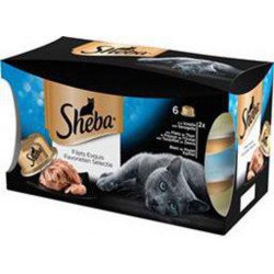 Sheba Filets Exquis 3 variétés pour chat les 6 boîtes de 80g