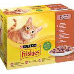 Purina Friskies - Assortiment de pâtées en sauce pour chats 12x85g