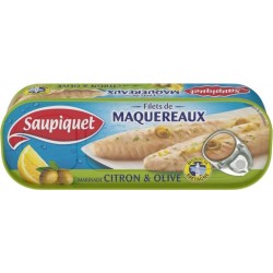 Saupiquet Filets de Maquereaux Citron & Olive 176g (lot de 5)