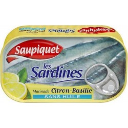 Saupiquet Sardines Entières Citron Basilic 120g (lot de 10)