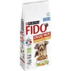 Fido Croq Mix Croquettes Volaille et Légumes pour Chien senior 7Kg (lot de 2)