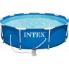 INTEX Kit Piscine Metal Frame Ronde Tubulaire 3,05m x 0,76m avec système de filtration et bâche 28204FR