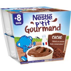 Nestlé Nestle P Tit Gourmand Desserts bébé 8+ mois, chocolat NESTLE P'TIT GOURMAND