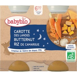 Babybio Petits pots bébé dès 6 mois, carotte potimarron riz