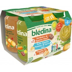 Bledina Petits pots bébé dès 6 mois, assortiment x4 200g