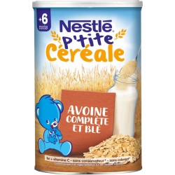 Nestlé P Tite Cereale Céréale bébé dès 6 mois Avoine complète et Blé P'TITE CEREALE