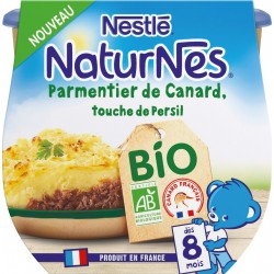 Nestle Naturnes Repas bébé dès 8 mois Parmentier de canard Bio