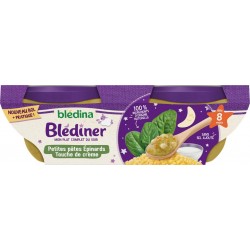 Blediner Bledina Plat pour bébé 8 mois, petites pâtes épinards touche de crème