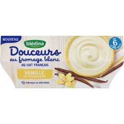 Bledina Dessert bébé dès 6 mois, au fromage blanc vanille de Madagascar 4x100g