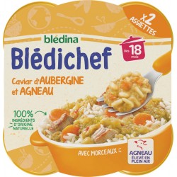 Bledichef Plat bébé dès 18 mois caviar d'aubergine et agneau