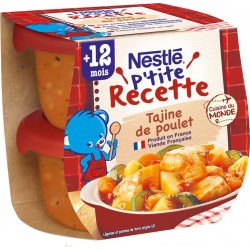 Nestlé P Tite Recette Repas bébé dès 12 mois tajine de poulet P'TITE RECETTE 2x200g 400g