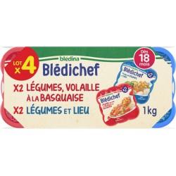 Bledichef Plat bébé de Légumes poisson & Volaille à La Basquaise