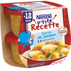 Nestlé P Tite Recette Plat bébé curry de poisson P'TITE RECETTE 2x200g 400g