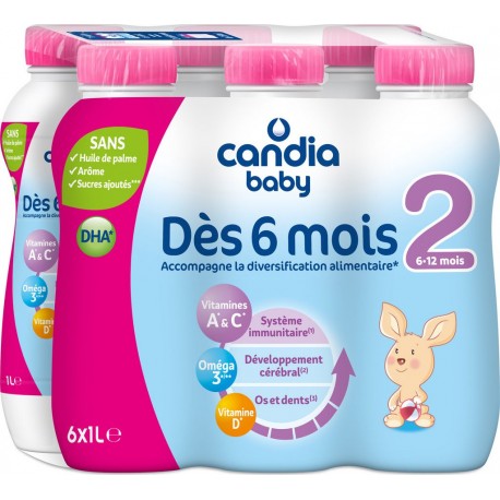 Candia Baby Lait bébé 2ème âge liquide