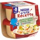 Nestlé P’Tite Recette Plat bébé dés 8 mois, risotto courgettes carottes jambon 2x200g 400g