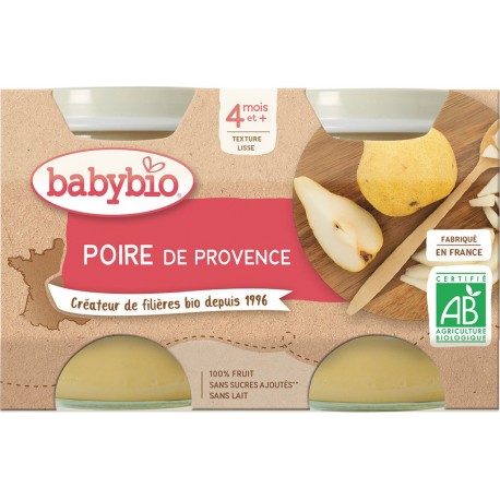 Babybio Compotes bébé dès 4 mois, poire