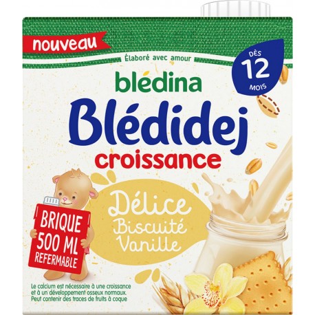 Bledina Lait croissance dès 12 mois, délice biscuité Vanille bledidej