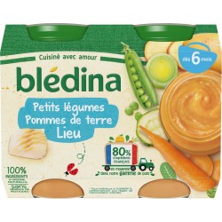 Bledina Petits pots bébé dès 6 mois, légumes colin