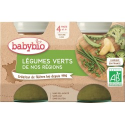 Babybio Petits pots bébé dès 4 mois, légumes verts