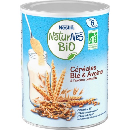 Nestlé Nestle P Tite Cereales Céréales bébé bio dès 6 mois blé et avoine NESTLE P'TITE CEREALES