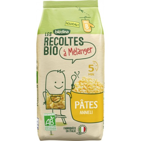 Blédina Les Recoltes Bio Bledina Plat bébé dès 8 mois pâtes anneli 290g