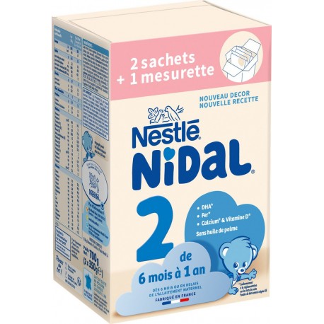 Nidal Lait bébé 2ème âge en poudre de 6 mois à 1 an