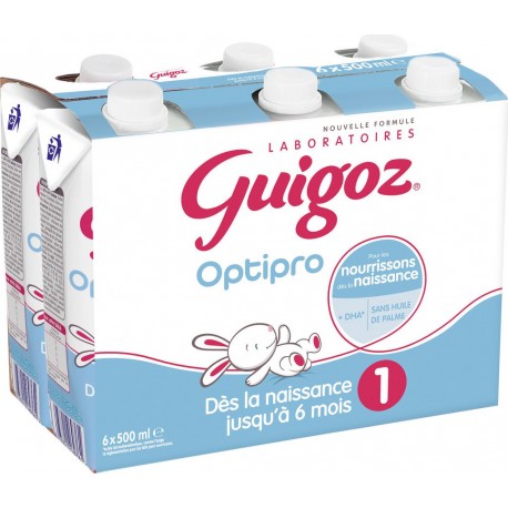 Guigoz Lait bébé liquide 1er âge 6x500ml