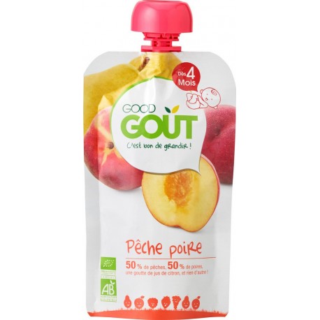 Good Gout Compote bébé dès 4 mois pêche poire bio