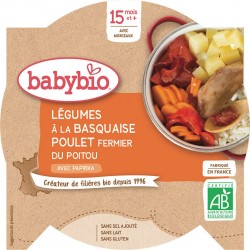 Babybio Plat bébé Dés 15 mois, poulet basquaise