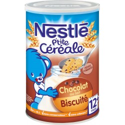 Nestle Céréales bébé 12+ mois chocolat au lait biscuité P'tite Céréale