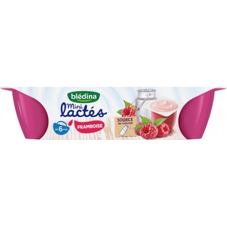 Bledina Desserts bébé dès 6 mois framboise Mini Lactés