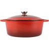 Actuel Cocotte ovale induction fonte d'acier émaillée 6.5 litres - 33 x 25cm x hauteur 13.5cm