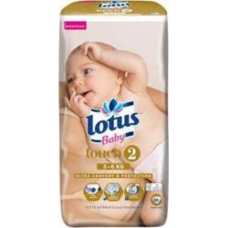 LOTUS BABY Natural touch couches bébé taille 2 : 3-6Kg X56 Couche