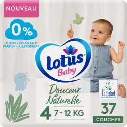 Lotus Baby Couches bébé taille 4 : 7 - 12Kg douceur naturelle