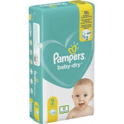Pampers Couches-culotte taille 2 : 4-8Kg baby dry