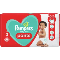 Pampers Couches-culotte taille 3 : 6-11Kg baby-dry x46 couches
