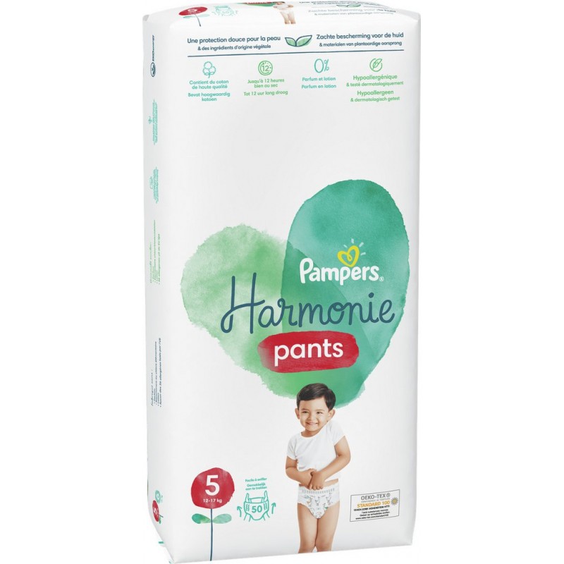 Pampers Couches bébé harmonie nappy pants taille 5 : 12-17Kg 50