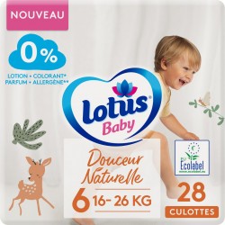 Lotus Baby Couches culottes bébé taille 6 : 16 - 26Kg douceur naturelle