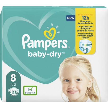 Pampers Couches-culotte taille 8 : 17Kg et + baby dry