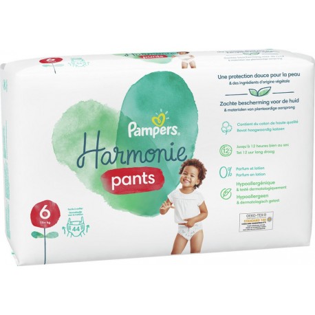 Pampers Couches culotte harmonie nappy pants : taille 6 : 15Kg et + 