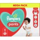 Pampers Couches-culotte taille 6 : 15Kg et + baby dry