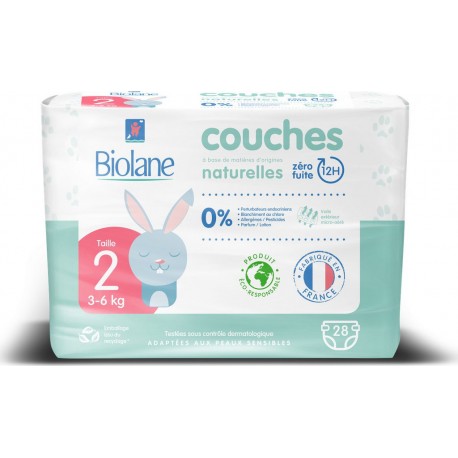 Biolane Couches bébé taille 2 : 3-6Kg