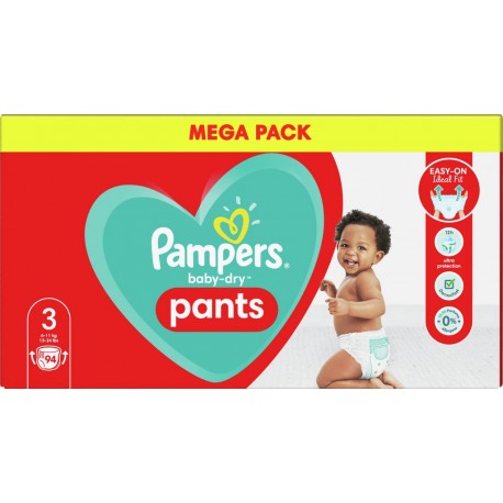 Pampers Couches-culotte taille 3 : 6-11Kg baby dry