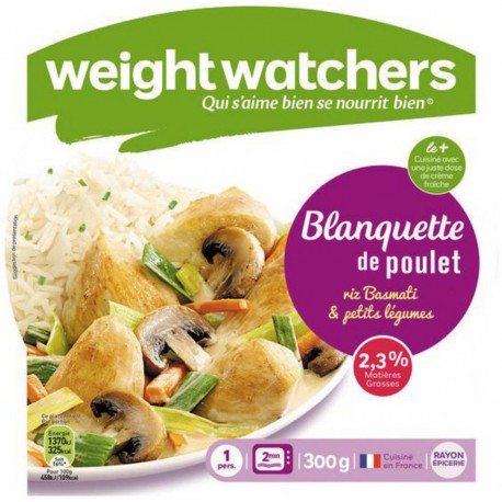 WEIGHT WATCHERS - Blanquette De Poulet Riz Basmati Et Légumes 300G - Lot De  3