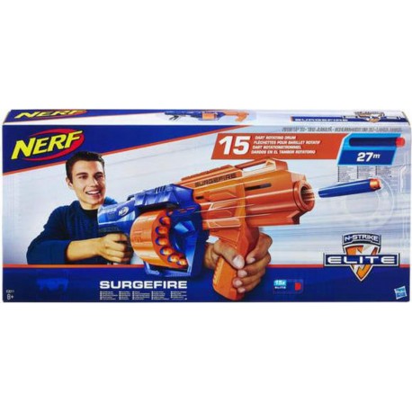 Nerf - Surgefire 15 Fléchettes pour Barillet Rotatif Tir à 27m