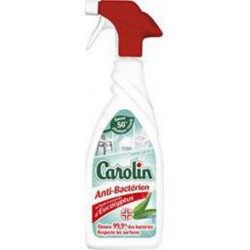 Carolin Désinfectant anti-bactérien huile essentielle d'eucalyptus spray 650ml