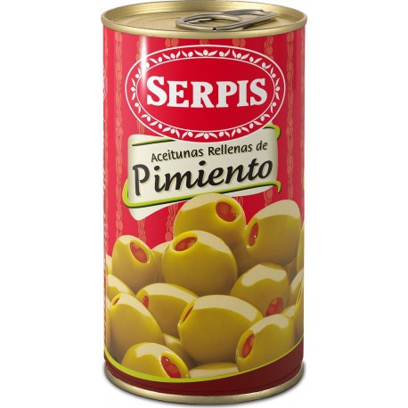 Serpis Olives vertes aux poivrons