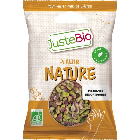 JUSTEBIO Juste Bio Pistaches décortiquées bio 100g