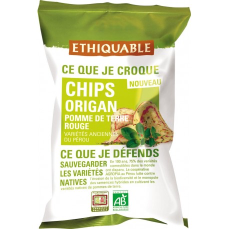 Ethiquable Chips pomme de terre origan Bio